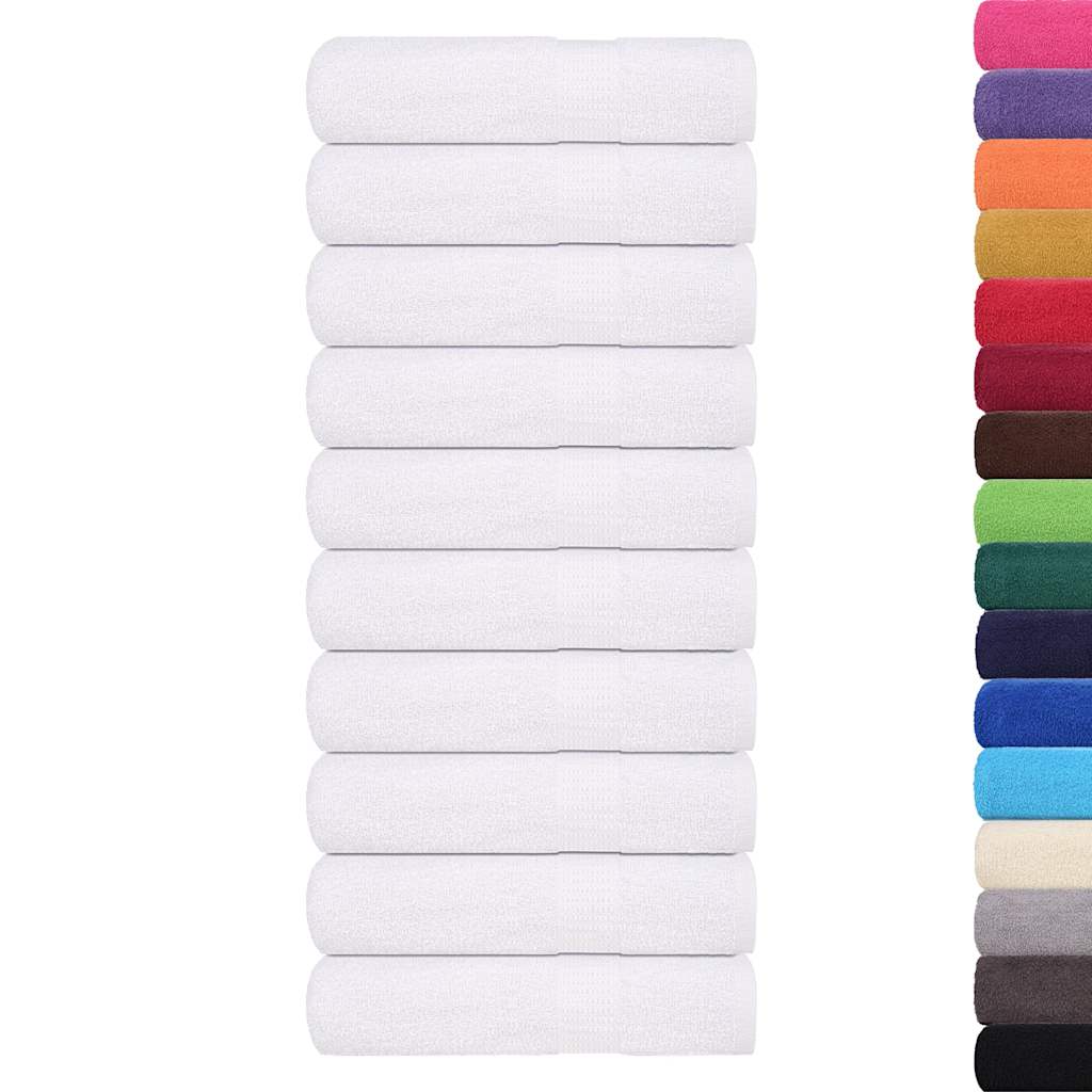 vidaXL Shower Towels ""FROGN"" 25 pcs White 70x140 cm 360 gsm - 140 x 70 cm