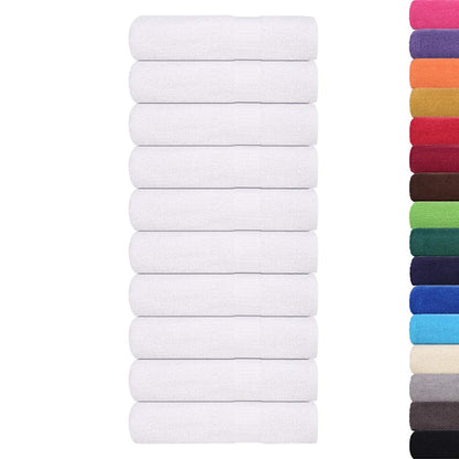 vidaXL Shower Towels ""FROGN"" 25 pcs White 70x140 cm 360 gsm - 140 x 70 cm