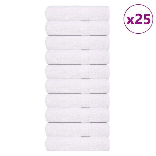 vidaXL Bath Towels ""FROGN"" 25 pcs White 100x150 cm 360 gsm - 150 x 100 cm