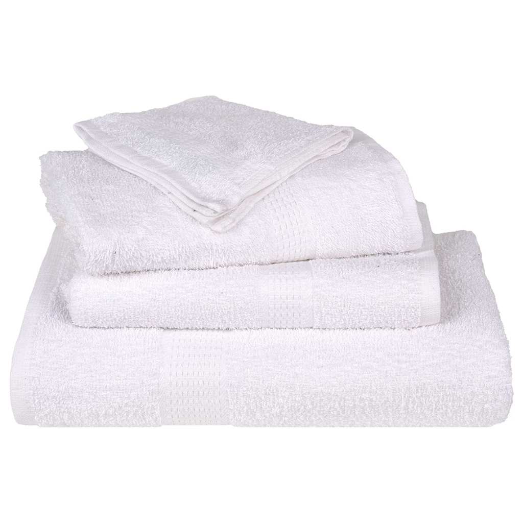 vidaXL Bath Towels ""FROGN"" 25 pcs White 100x150 cm 360 gsm - 150 x 100 cm