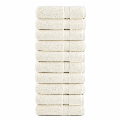 vidaXL Premium Hand Towels SOLUND 10 pcs Cream 50x100 cm 600 gsm