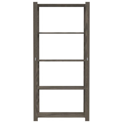 vidaXL 5-Tier Storage Rack Grey 80x38x170 cm Solid Wood Pine