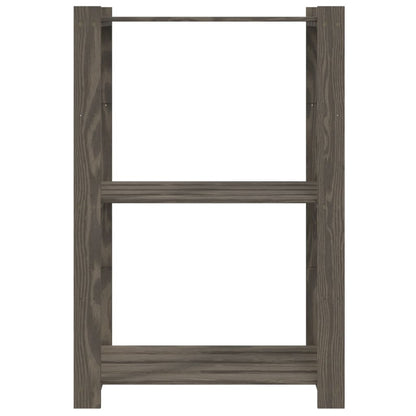 vidaXL 3-Tier Storage Rack Grey 60x38x90 cm Solid Wood Pine