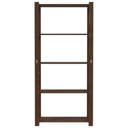 vidaXL 5-Tier Storage Rack Brown 80x38x170 cm Solid Wood Pine