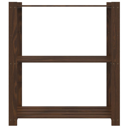 vidaXL 3-Tier Storage Rack Brown 80x38x90 cm Solid Wood Pine