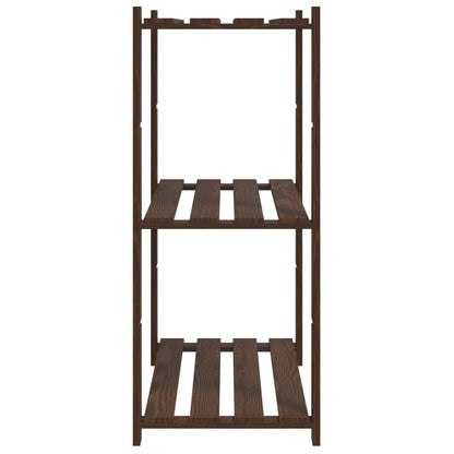 vidaXL 3-Tier Storage Rack Brown 80x38x90 cm Solid Wood Pine