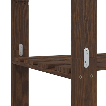 vidaXL 3-Tier Storage Rack Brown 80x38x90 cm Solid Wood Pine