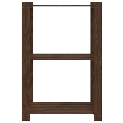 vidaXL 3-Tier Storage Rack Brown 60x38x90 cm Solid Wood Pine