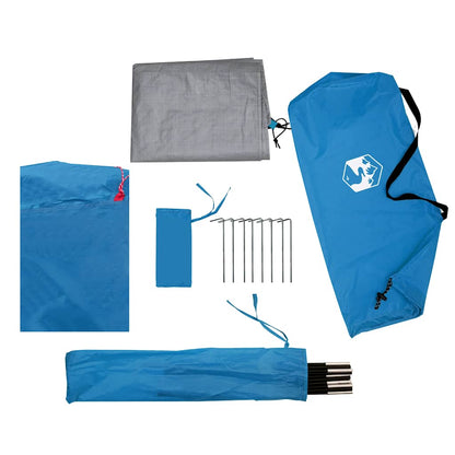 vidaXL Camping Tent Dome 2-Person Blue Waterproof