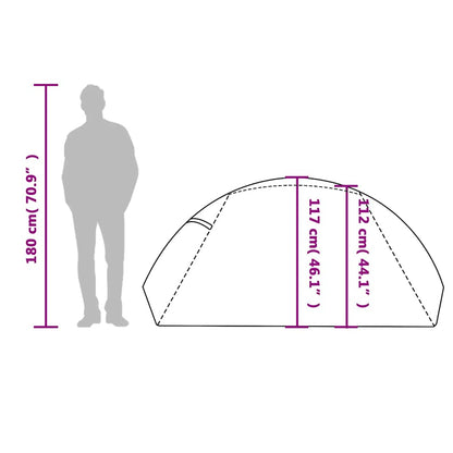 vidaXL Camping Tent Dome 2-Person Blue Waterproof