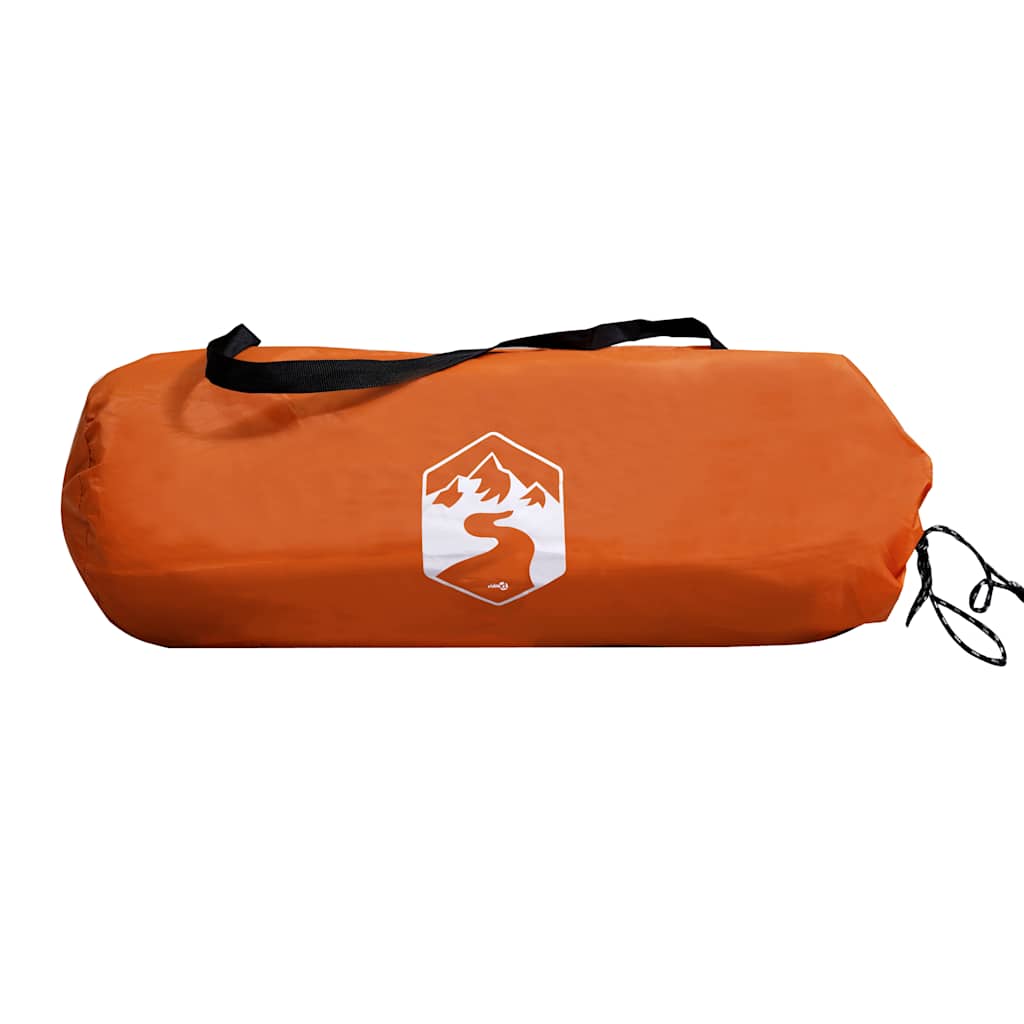 vidaXL Camping Tent Dome 2-Person Grey and Orange Waterproof