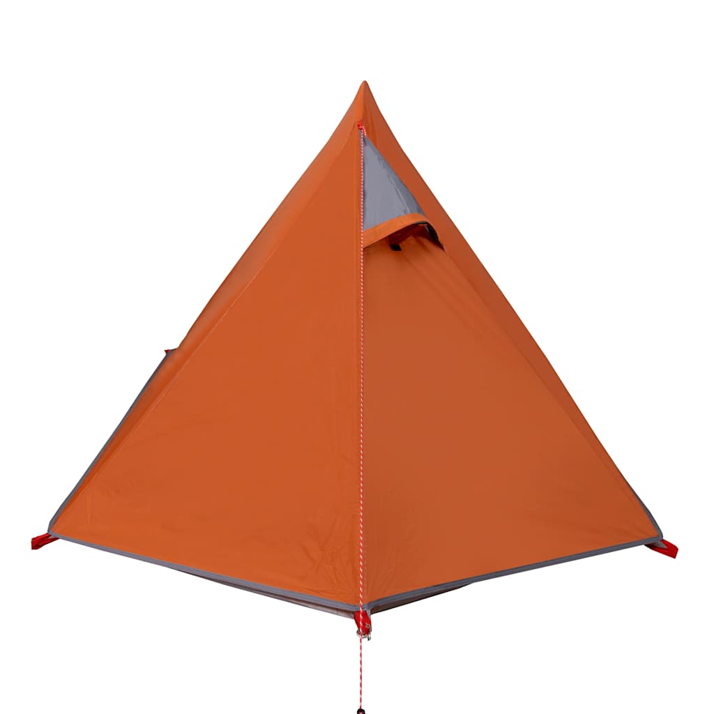 vidaXL Camping Tent Dome 2-Person Grey and Orange Waterproof