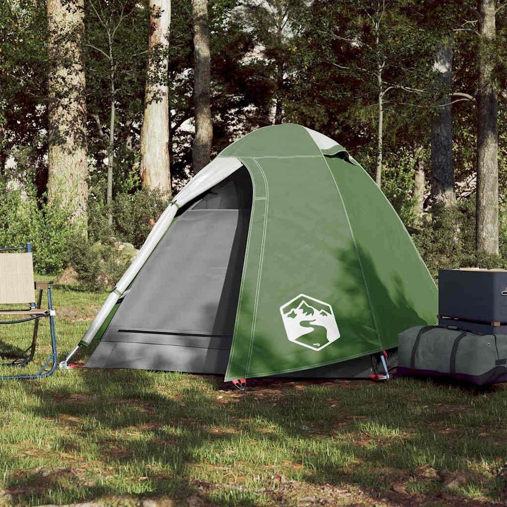 vidaXL Camping Tent Dome 2-Person Green Waterproof - 42375