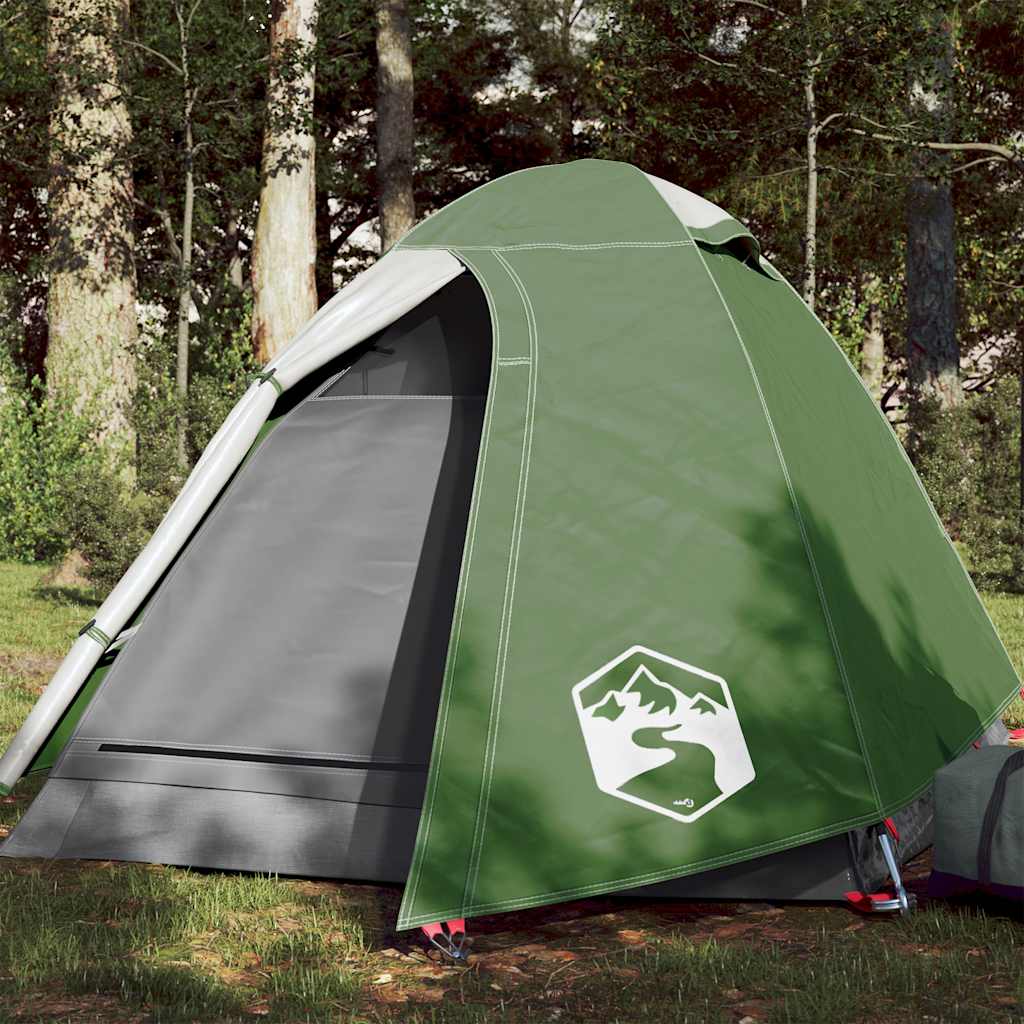 vidaXL Camping Tent Dome 2-Person Green Waterproof - 42375