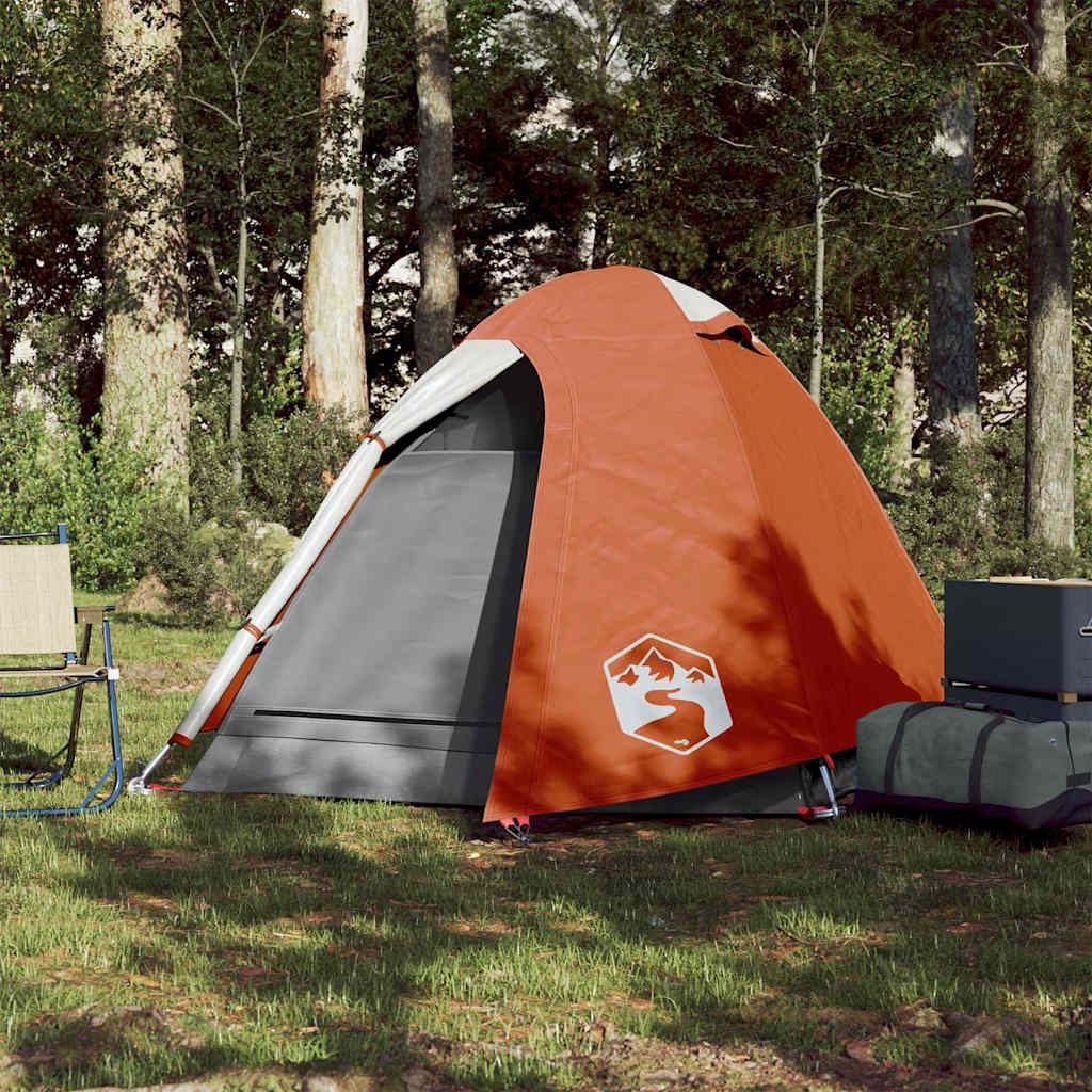 vidaXL Camping Tent Dome 2-Person Orange Waterproof - 42386