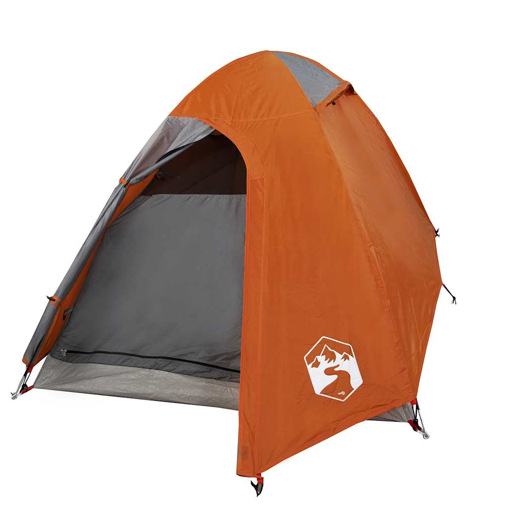 vidaXL Camping Tent Dome 2-Person Orange Waterproof - 42386