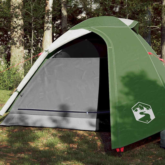 vidaXL Camping Tent Dome 3-Person Green Waterproof