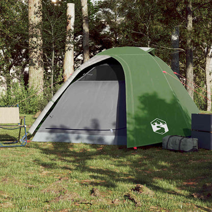 vidaXL Camping Tent Dome 4-Person Green Waterproof