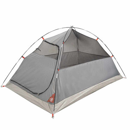 vidaXL Camping Tent Dome 4-Person Grey and Orange Waterproof