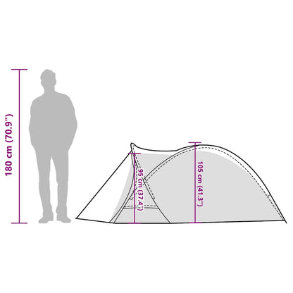 vidaXL Camping Tent Dome 2-Person Blue Waterproof - 42426