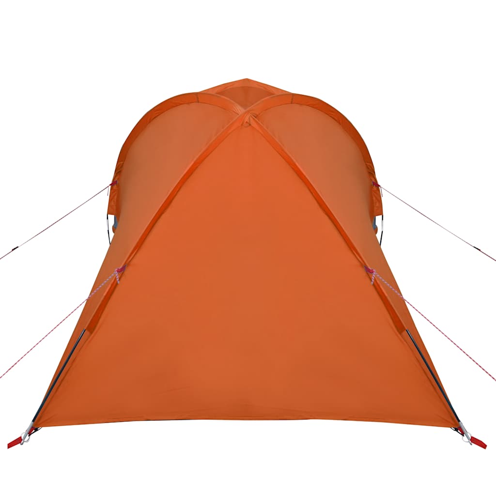 vidaXL Camping Tent Dome 2-Person Grey and Orange Waterproof - 42430