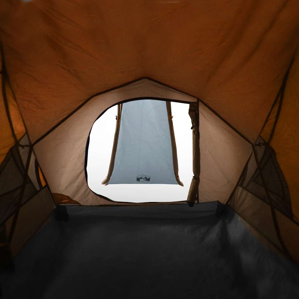 vidaXL Camping Tent Dome 2-Person Grey and Orange Waterproof - 42430