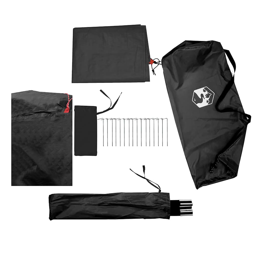 vidaXL Camping Tent Dome 2-Person White Blackout Fabric Waterproof