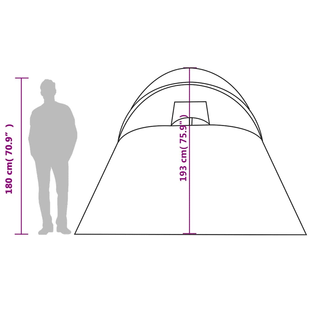 vidaXL Family Tent Dome 6-Person Blue Waterproof - 42441