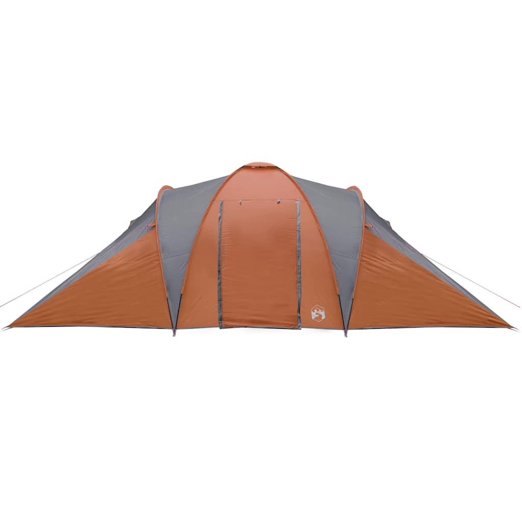 vidaXL Family Tent Dome 6-Person Grey and Orange Waterproof - 42454