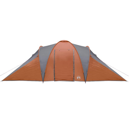 vidaXL Family Tent Dome 6-Person Grey and Orange Waterproof - 42454