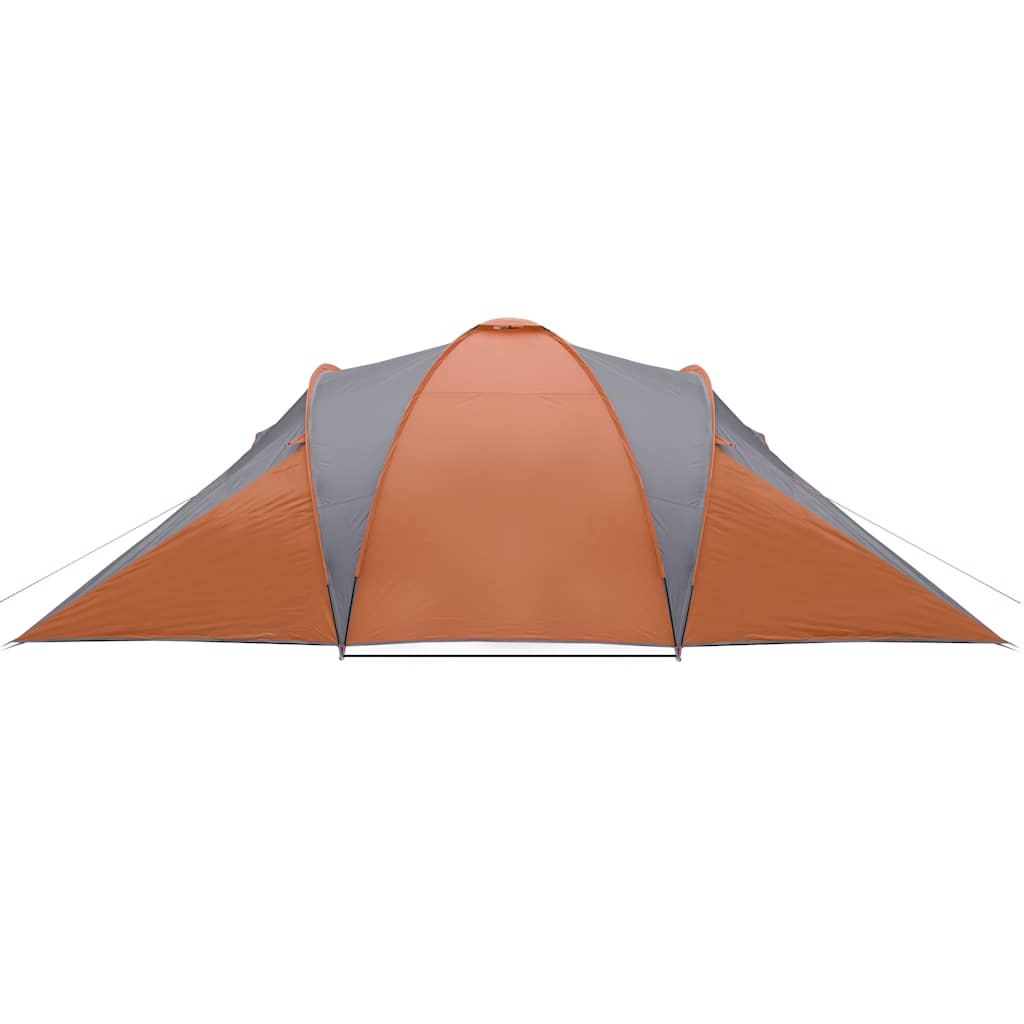 vidaXL Family Tent Dome 6-Person Grey and Orange Waterproof - 42454