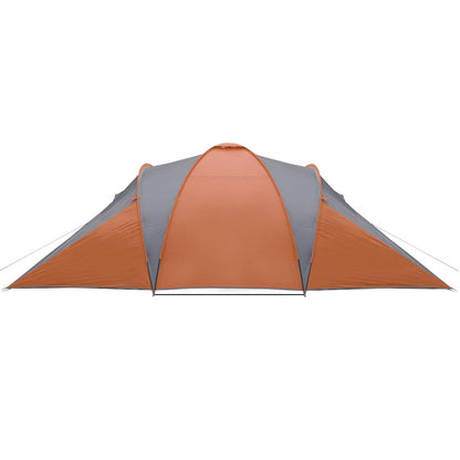 vidaXL Family Tent Dome 6-Person Grey and Orange Waterproof - 42454