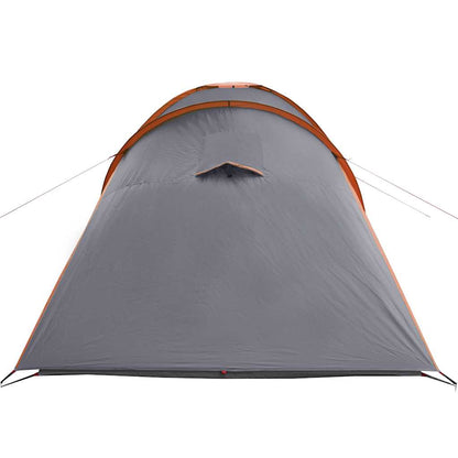 vidaXL Family Tent Dome 6-Person Grey and Orange Waterproof - 42454