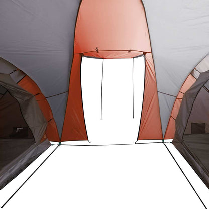 vidaXL Family Tent Dome 6-Person Grey and Orange Waterproof - 42454