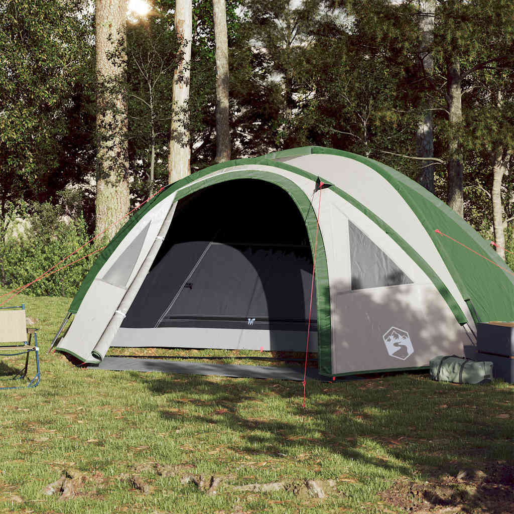 vidaXL Camping Tent Dome 4-Person Green Waterproof - 42492
