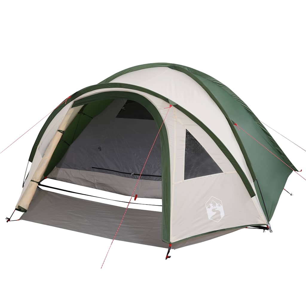 vidaXL Camping Tent Dome 4-Person Green Waterproof - 42492
