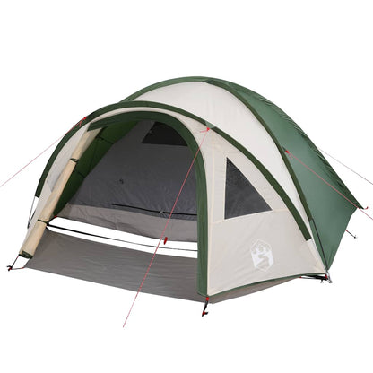 vidaXL Camping Tent Dome 4-Person Green Waterproof - 42492