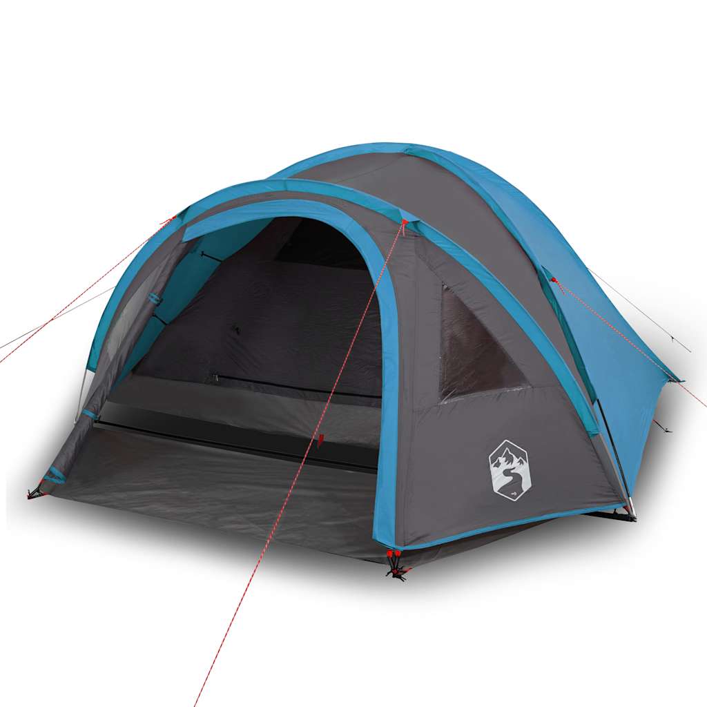 vidaXL Camping Tent Dome 4-Person Blue Waterproof - 42501