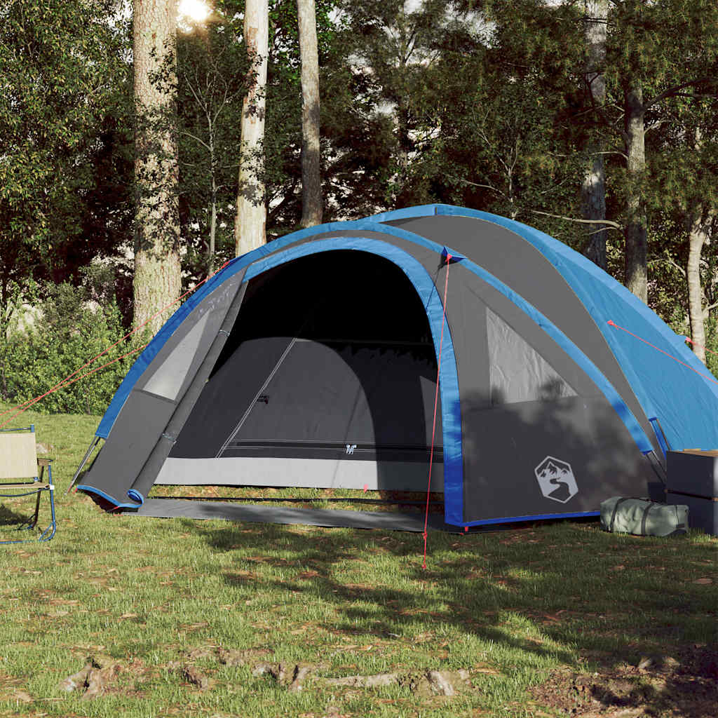 vidaXL Camping Tent Dome 4-Person Blue Waterproof - 42501