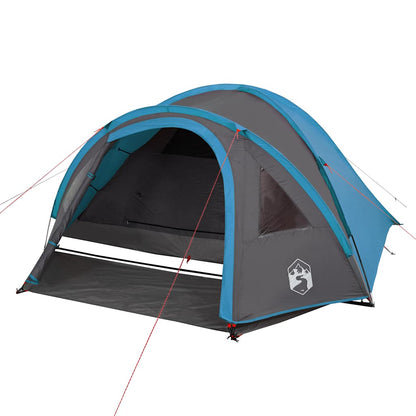 vidaXL Camping Tent Dome 4-Person Blue Waterproof - 42501