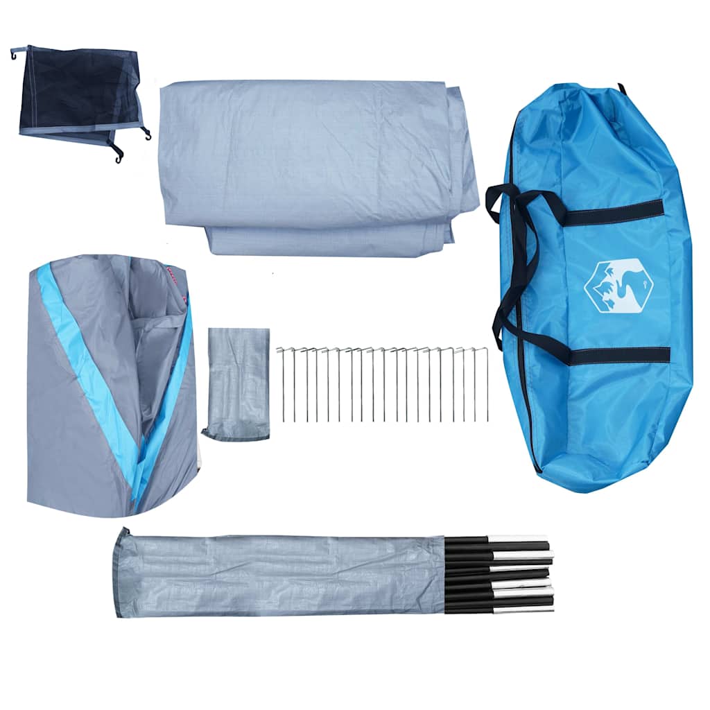 vidaXL Family Tent Dome 6-Person Blue Waterproof - 42520