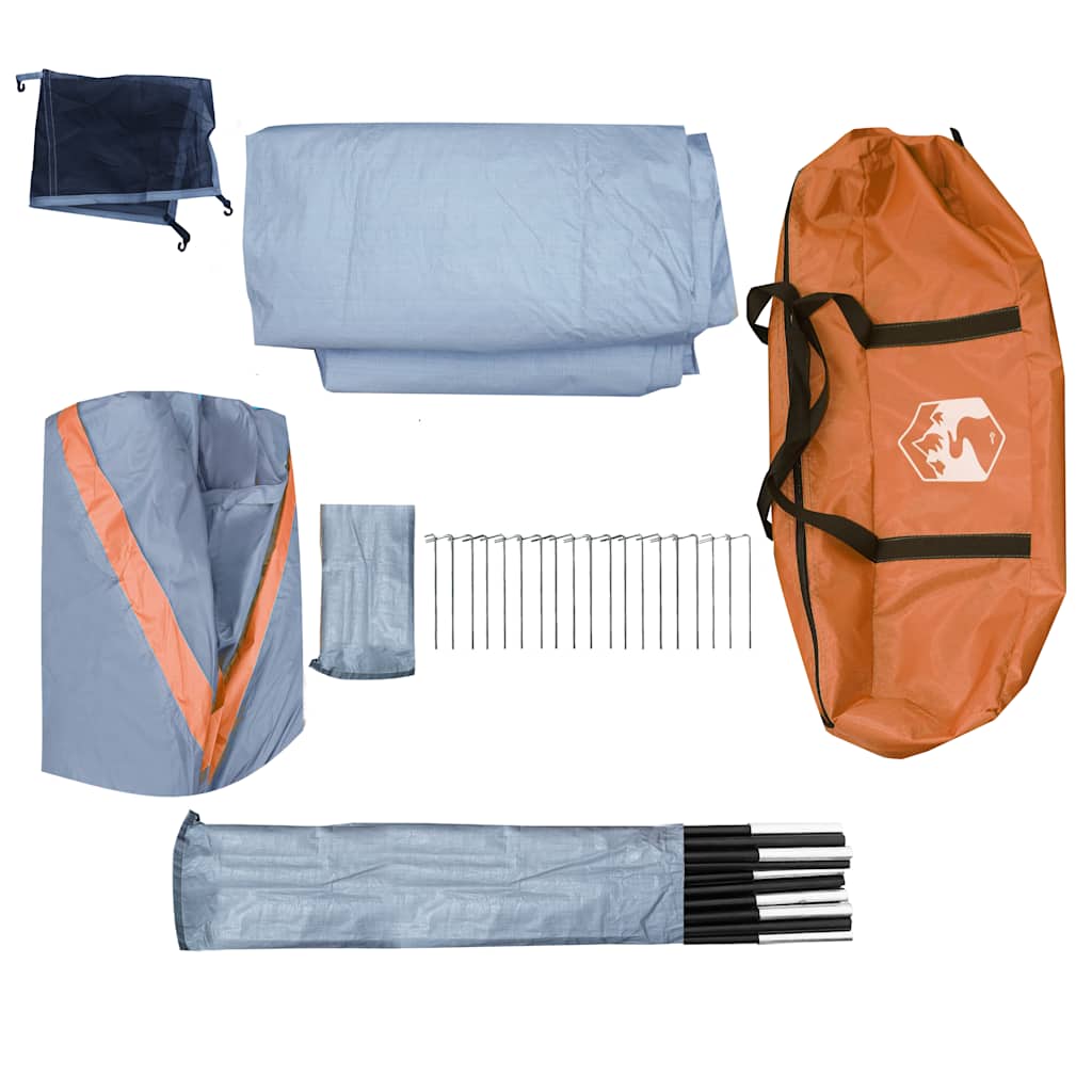 vidaXL Family Tent Dome 6-Person Orange Waterproof