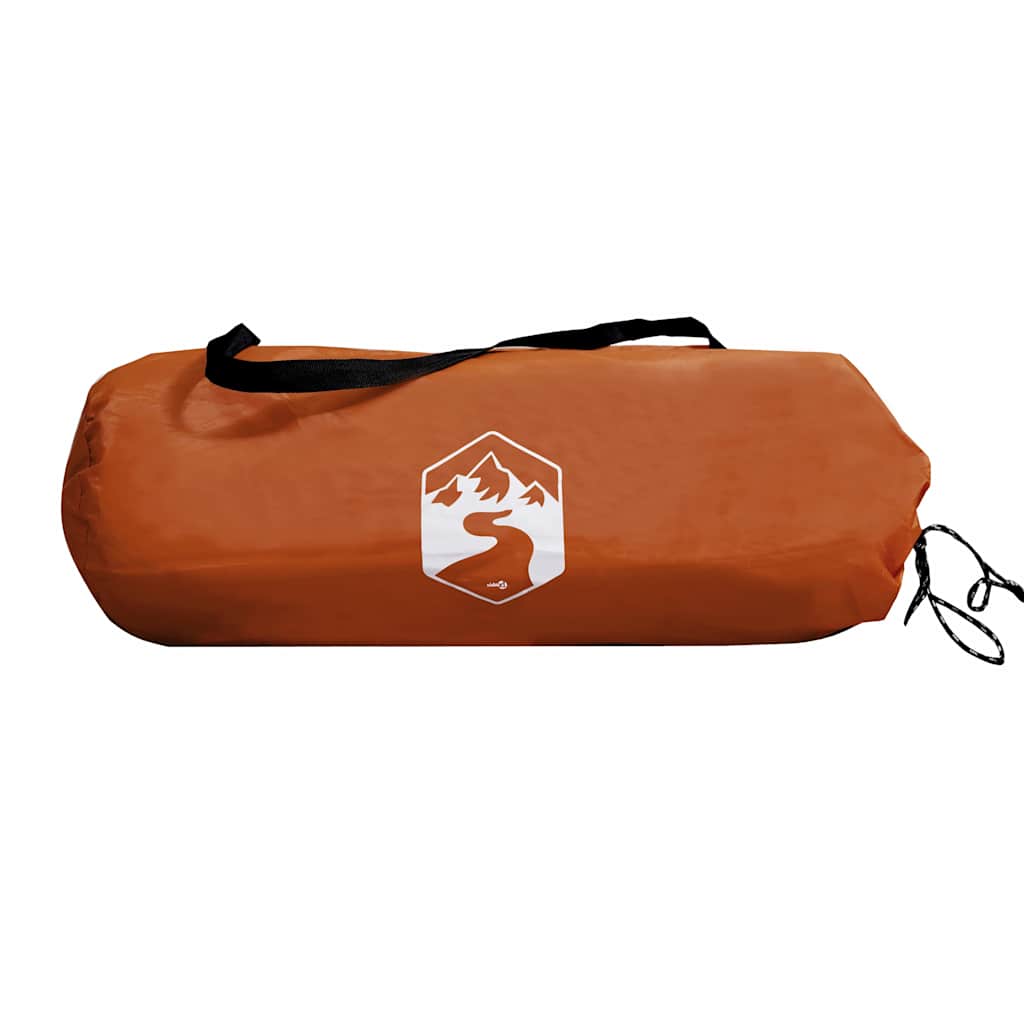 vidaXL Camping Tent 4-Person Grey and Orange Quick Release Waterproof