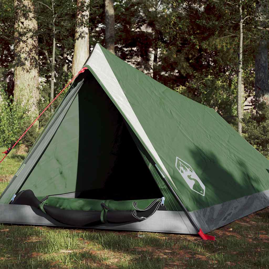 vidaXL Camping Tent 2-Person Green Waterproof - 42557