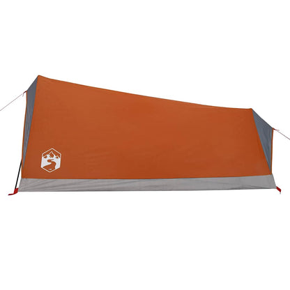 vidaXL Camping Tent 2-Person Grey and Orange Waterproof - 42563