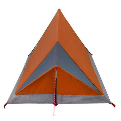 vidaXL Camping Tent 2-Person Grey and Orange Waterproof - 42563