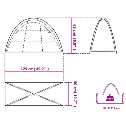 vidaXL Storage Tent 9 Compartments Green Waterproof