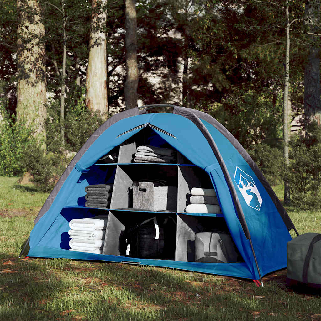vidaXL Storage Tent 9 Compartments Blue Waterproof