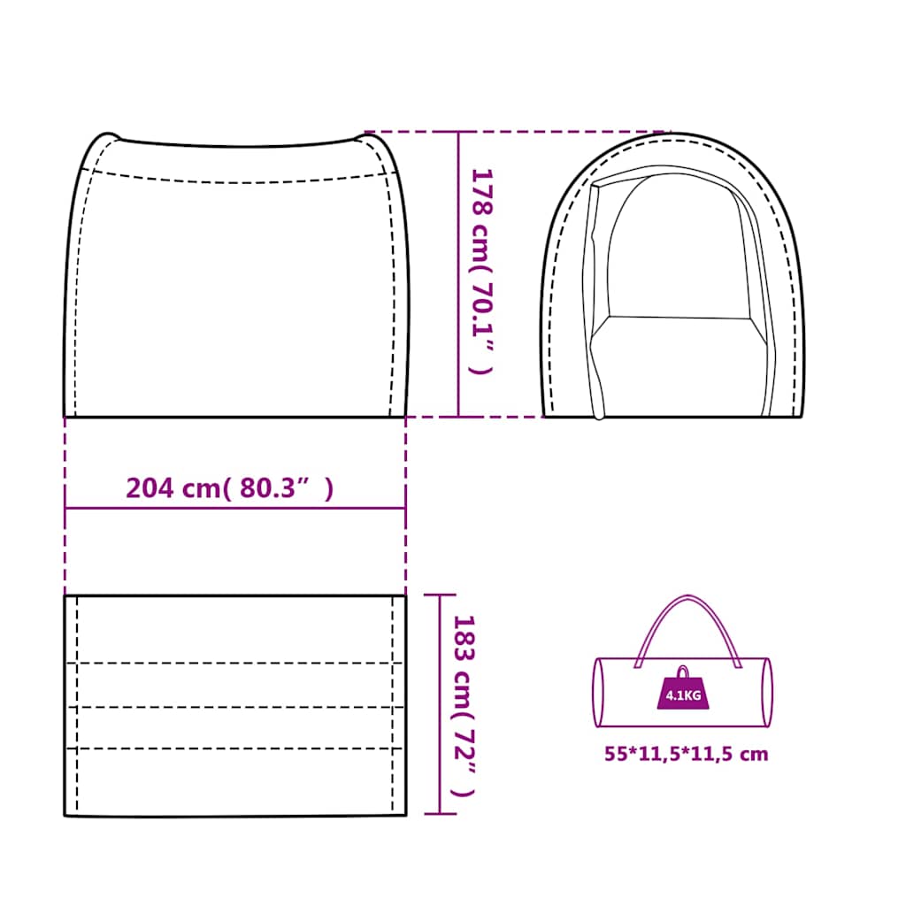 vidaXL Storage Tent Blue Waterproof