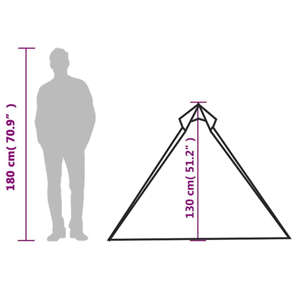 vidaXL Hanging Tent Tipi 1-Person Blue Waterproof